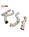 Load image into Gallery viewer, Mercedes Benz W167/C167, GLE63s AMG Catless Downpipe With Heatshield
