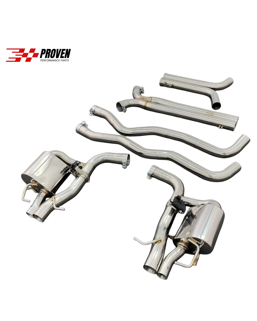 Mercedes Benz W205, C63/C63s AMG Stainless Steel Valved Catback Exhaust