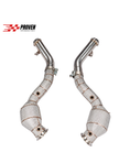 Load image into Gallery viewer, Mercedes Benz X253/C253, GLC63/GLC63s AMG Catted Downpipes With Heatshield
