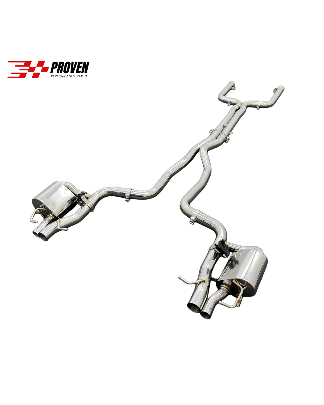 Mercedes Benz W205, C63/C63s AMG Stainless Steel Valved Catback Exhaust