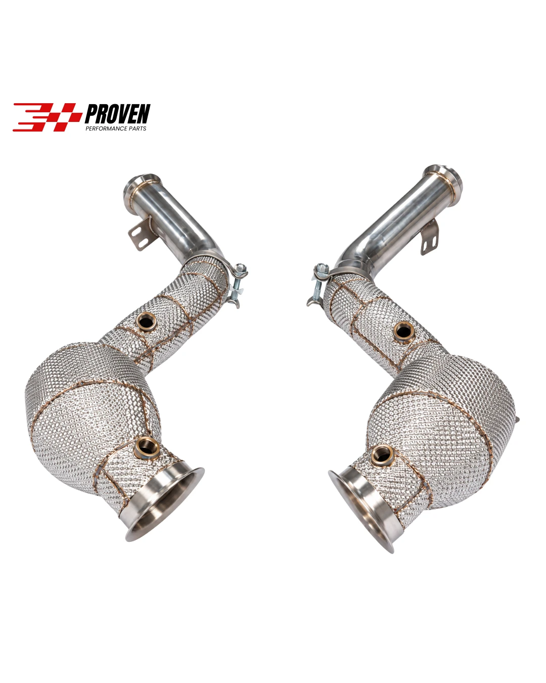 Mercedes Benz X253/C253, GLC63/GLC63s AMG Catted Downpipes With Heatshield