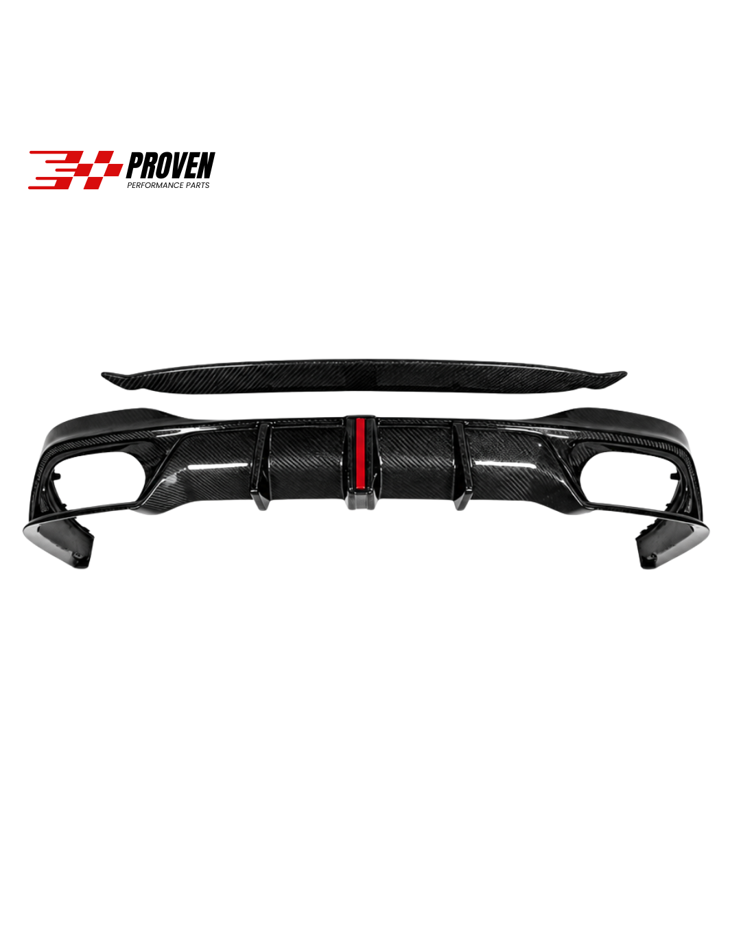 Mercedes Benz C118/W118 CLA45 AMG Carbon Fibre AE Style LED Rear Diffuser