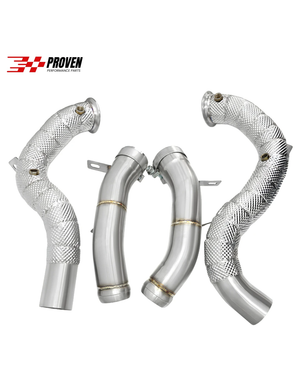 Mercedes Benz W213, E63/E63s AMG Catless Downpipe With Heatshield
