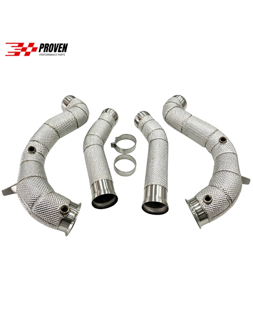 Mercedes Benz W205, C63/C63s AMG Catless Downpipe With Heatshield