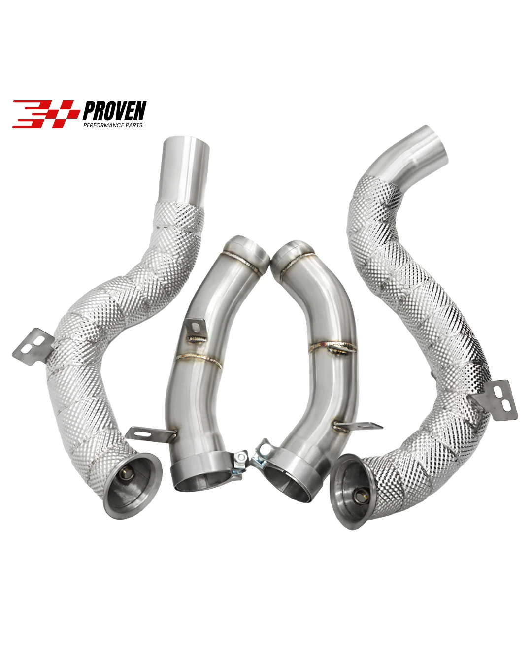 Mercedes Benz W213, E63/E63s AMG Catless Downpipe With Heatshield