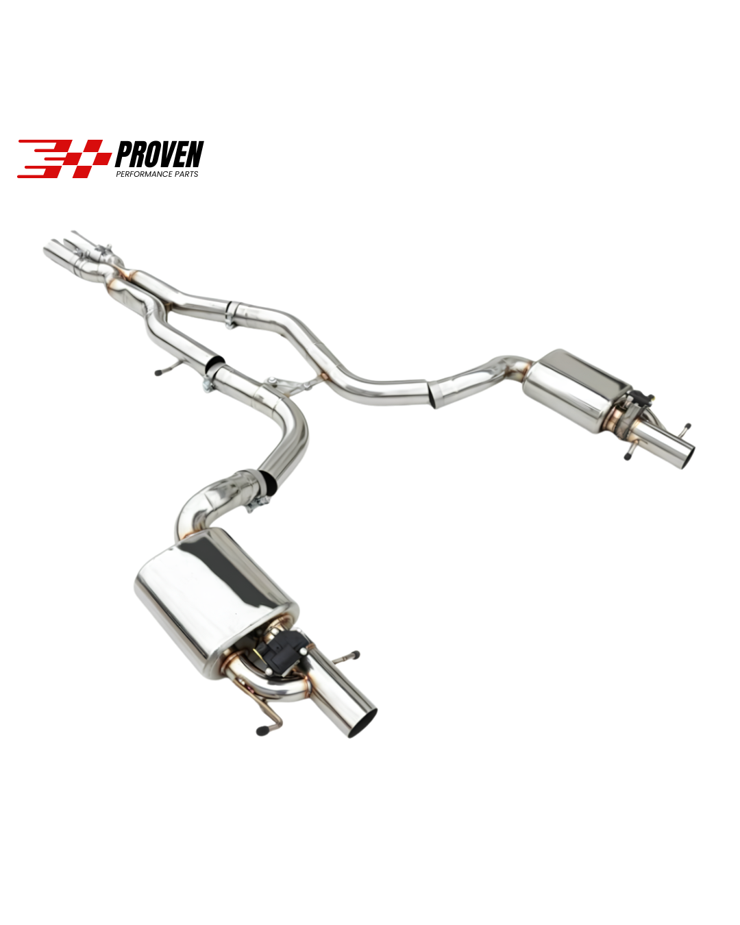 Mercedes Benz W212/W218, E63/CLS63 Stainless Steel Valved Catback Exhaust