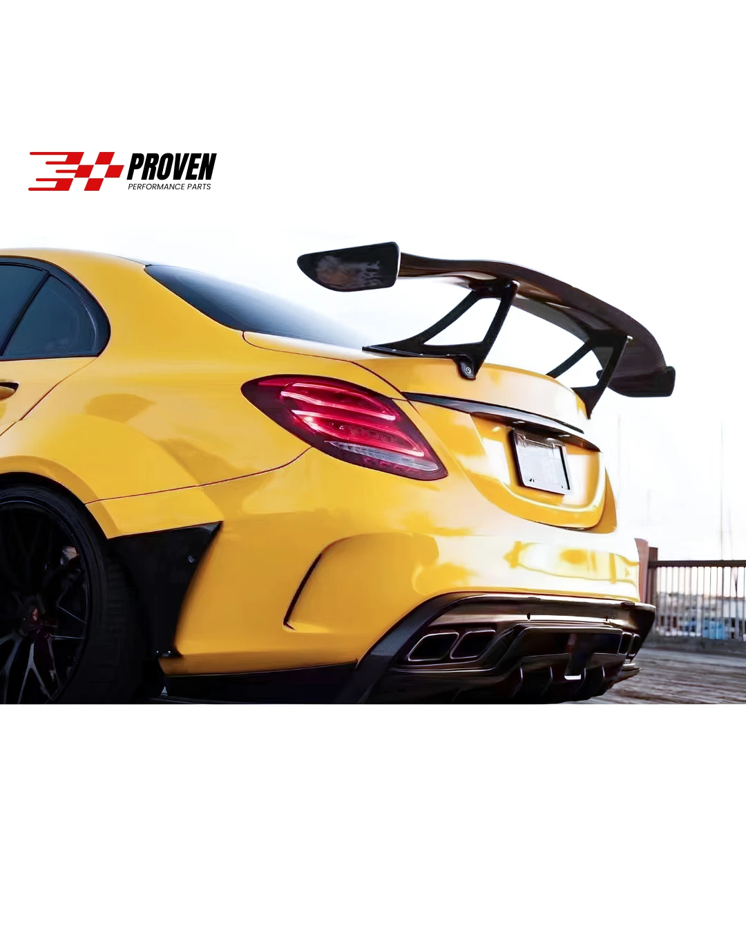 Mercedes Benz W205 C63/C63s AMG Carbon Fibre IM Style Rear Trunk Wing Spoiler