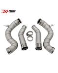Load image into Gallery viewer, Mercedes Benz W205, C63/C63s AMG Catless Downpipe With Heatshield
