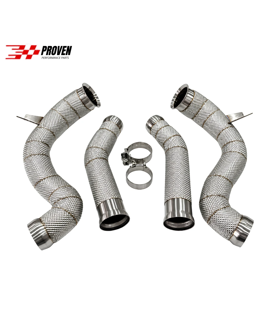 Mercedes Benz W205, C63/C63s AMG Catless Downpipe With Heatshield