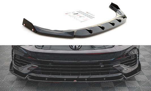 Maxton Design Front Splitter V.2 with Flaps VW Golf Mk8 R Front Lip