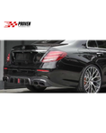 Load image into Gallery viewer, Mercedes Benz W213, E43/E63 AMG Sedan Carbon Fibre B Style LED Rear Diffuser
