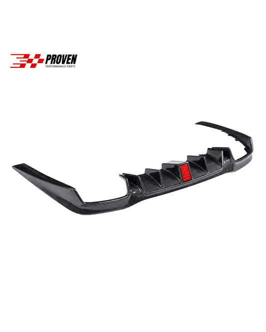 Mercedes Benz W213, E43/E63 AMG Sedan Carbon Fibre B Style LED Rear Diffuser
