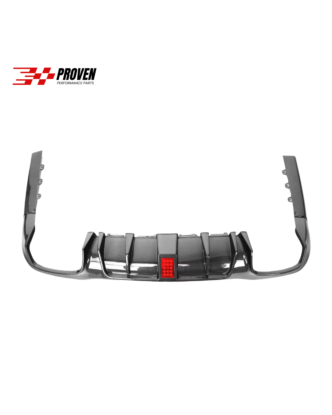 Mercedes Benz W213, E43/E63 AMG Sedan Carbon Fibre B Style LED Rear Diffuser