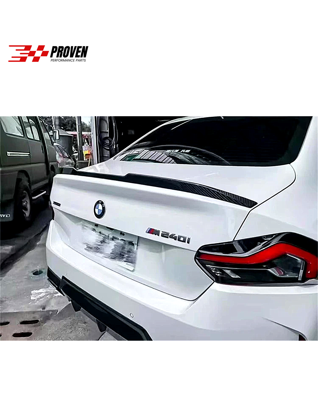 BMW G87/G42, M2/M240i Carbon Fibre V Style Rear Trunk Spoiler