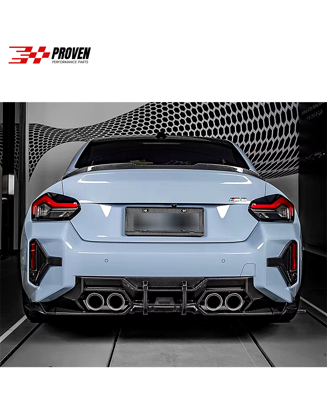 BMW G87, M2 Carbon Fibre SQ Style Rear Diffuser