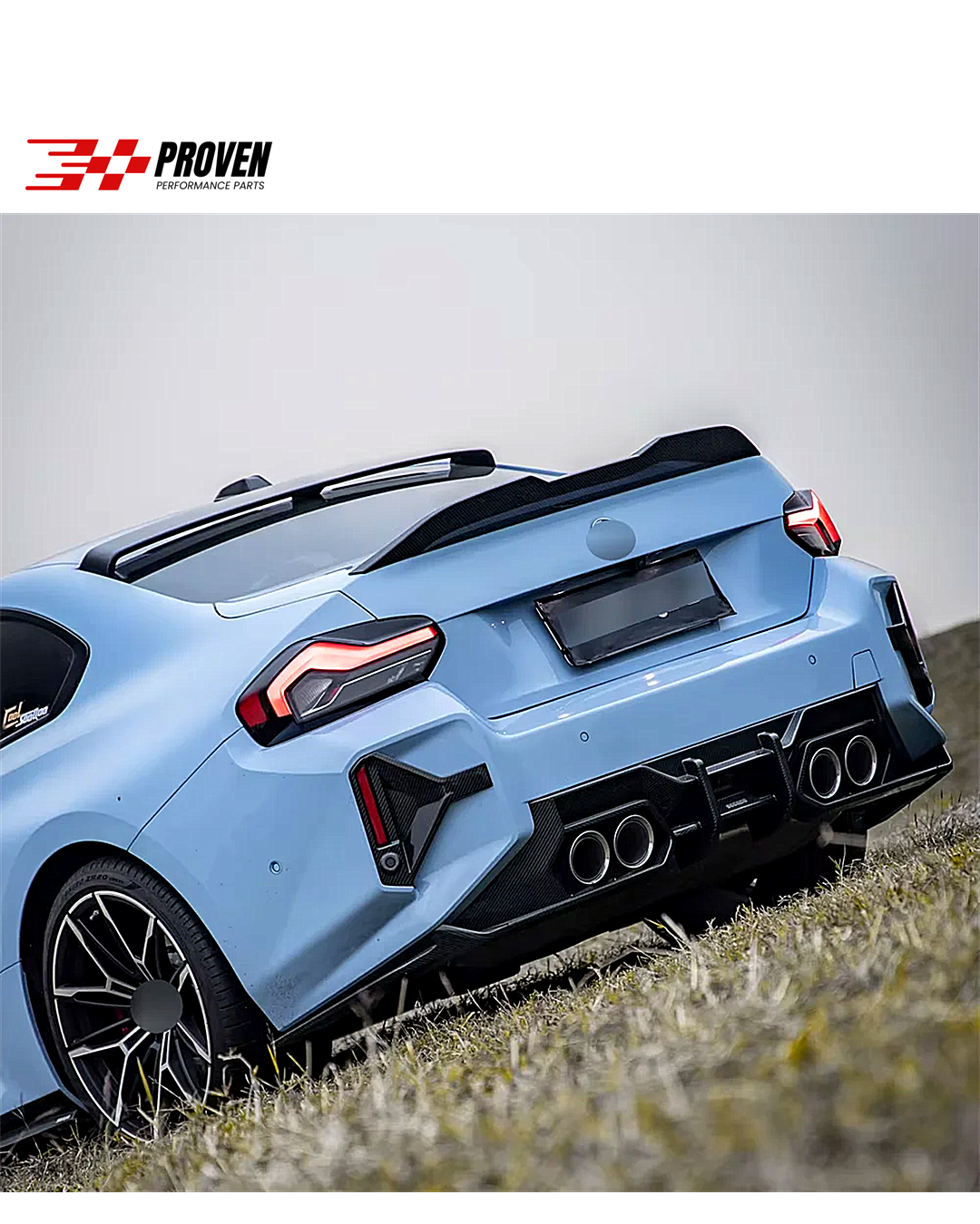 BMW G87, M2 Carbon Fibre SQ Style Rear Diffuser