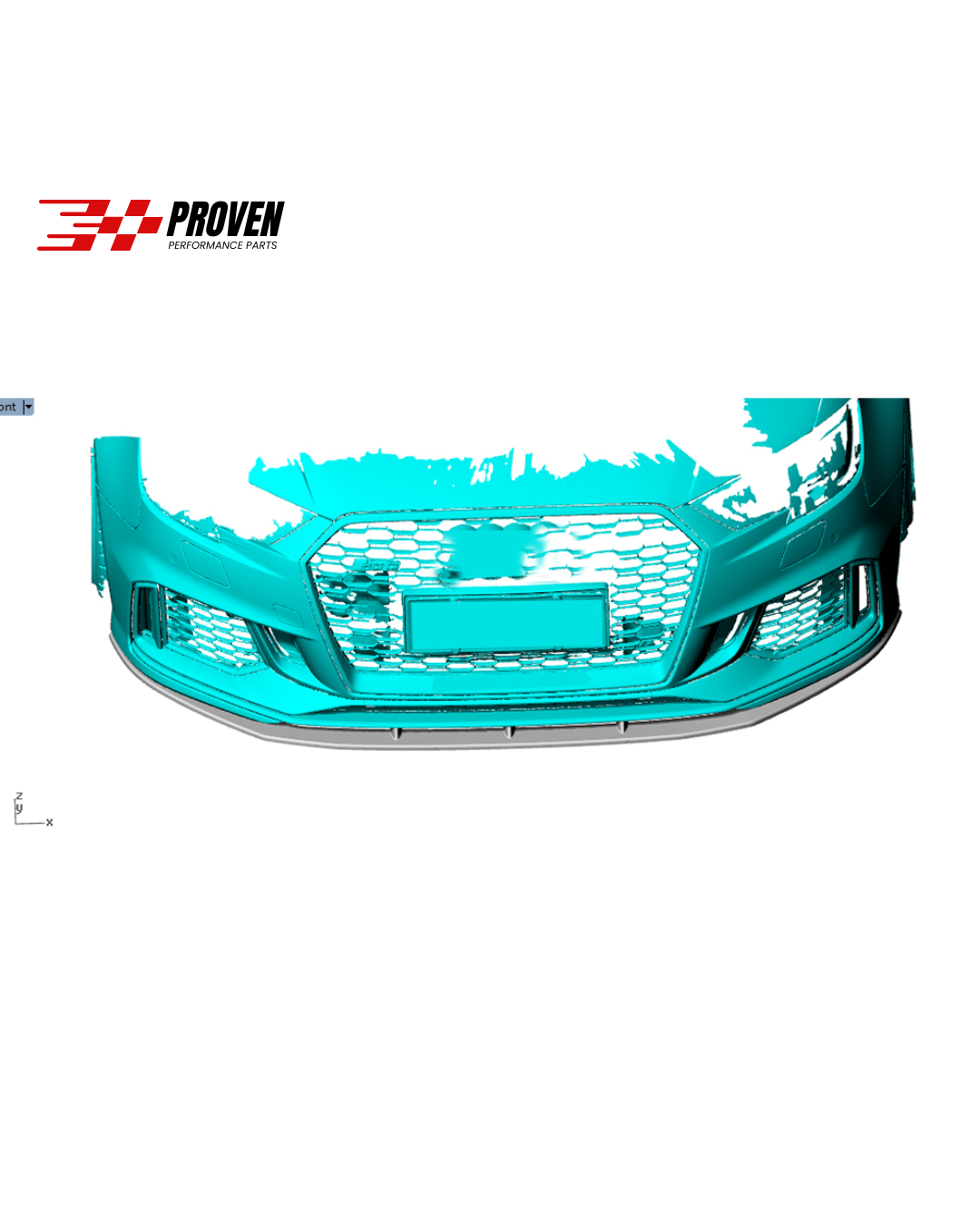 Audi 8V RS3 Sedan Carbon Fibre V1 Style Front Lip