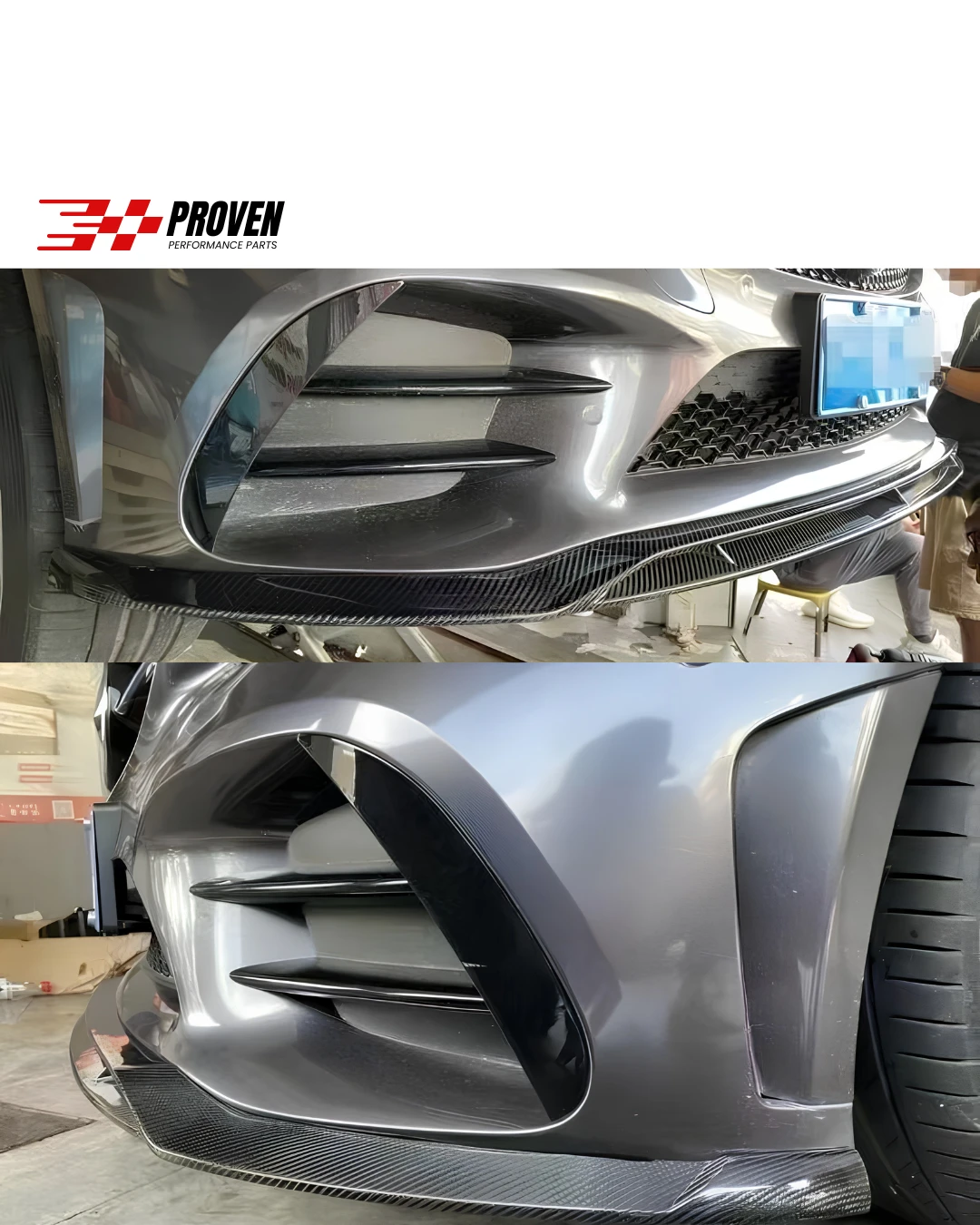 Mercedes Benz W205 C43 AMG LCI Carbon Fibre V2 Style Front Lip